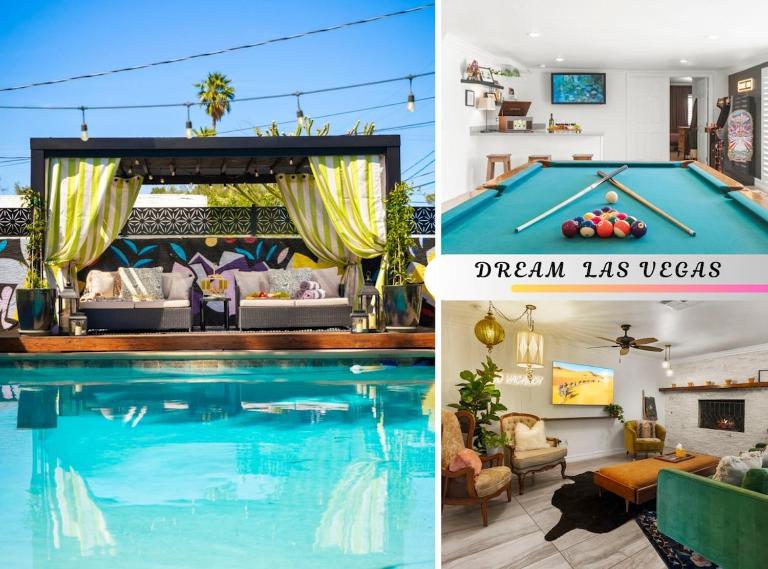 Iconic Vegas Villa : Heated Pool| Movie Room - B&B Las Vegas