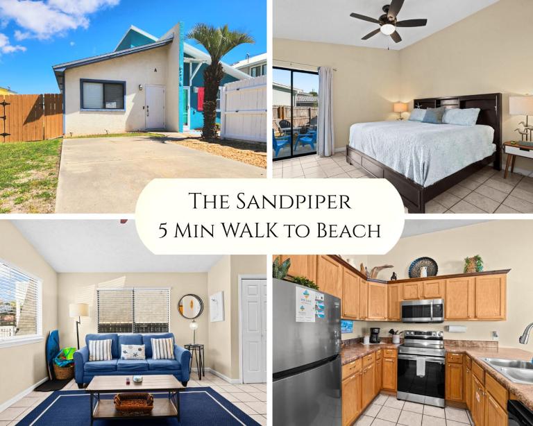 5 Min Walk to Sand - King Bed - Private Yard - B&B Panama City Beach
