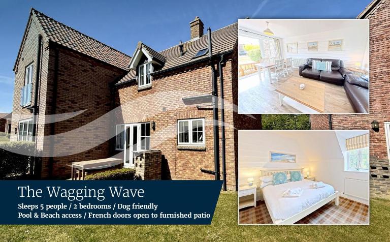 The Wagging Wave - Part of the The Bay Filey Holiday Village with pool, gym and direct beach access, pub, restaurant, tennis and meadows walks - Ferienwohnung Filey