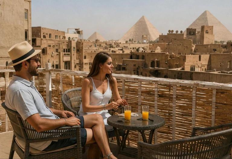 The 5 Inn - Rooftop Pyramids View - Bed and Breakfast Caïro