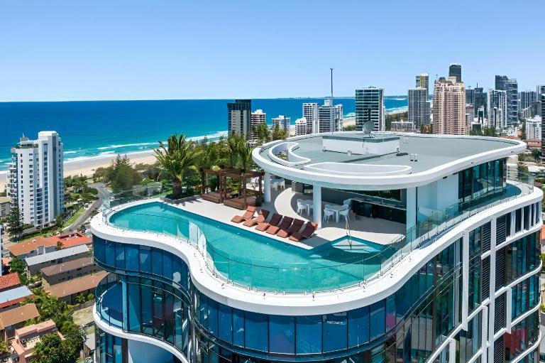 Penthouse Style - Sleeps 8 & Baby - 2BR & Rooftop - Ferienwohnung Gold Coast