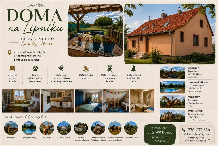 Doma na Lipníku-private country house, homestay - Chambres d'hôtes Lipník