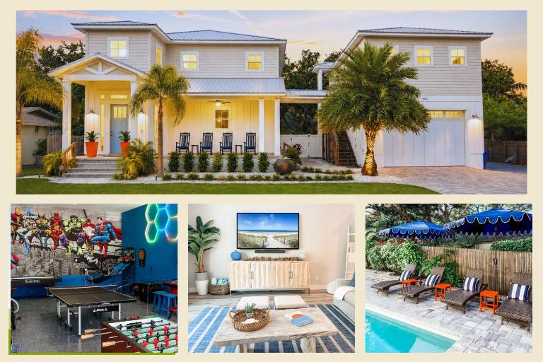 Luxury Beach Home - Sauna Pool Spa Games Cart - B&B Saint Augustine