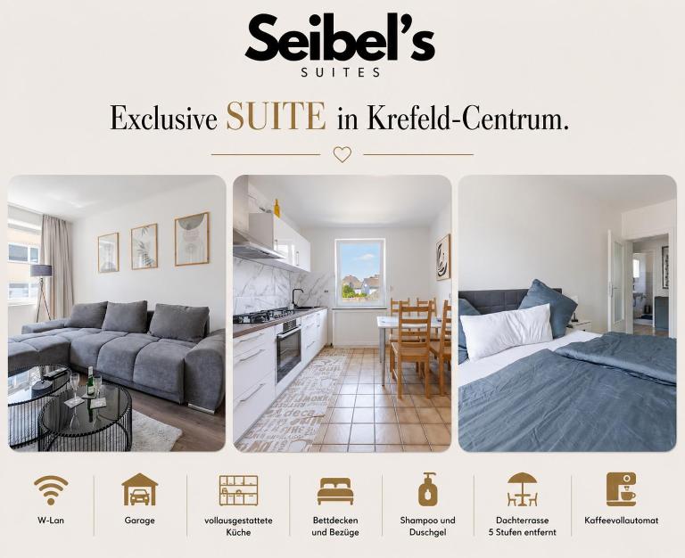 Seibel's SUITES - Exclusive Flat Krefeld City - GA - ROOFTOP - Ferienwohnung Krefeld