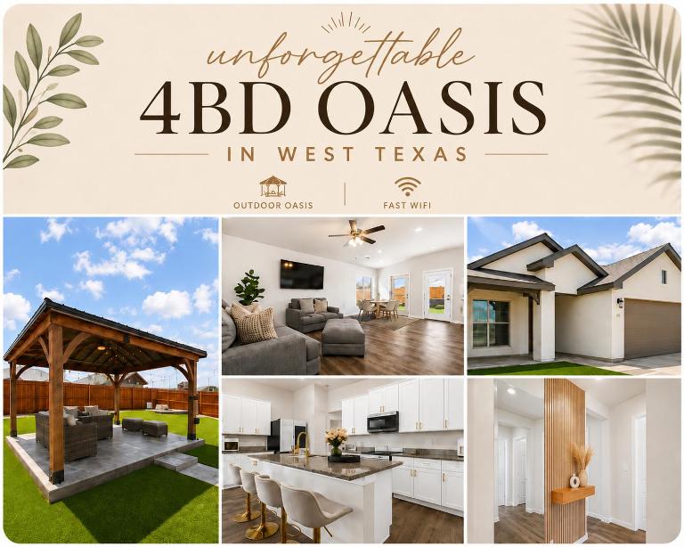 Unforgettable 4BD Oasis in West Texas - Bed and Breakfast Midland