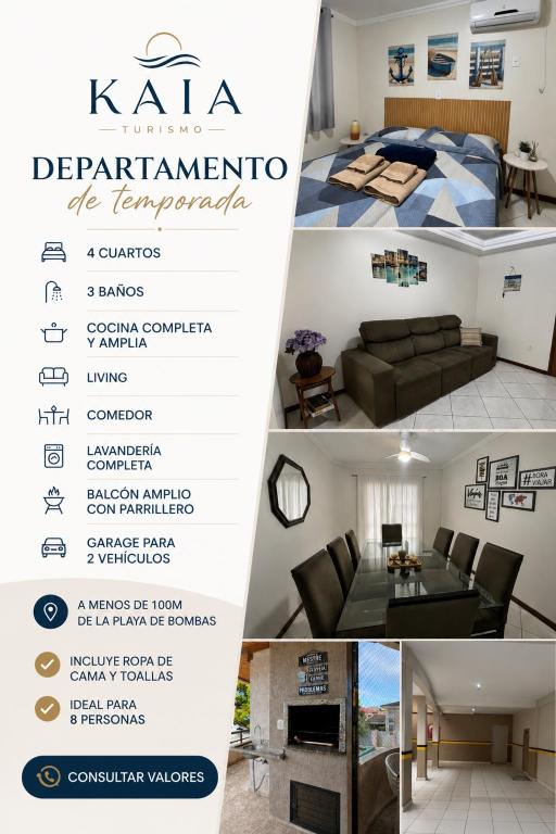 Apartamento lindo e confortável a 80 mt da praia de Bombas - B&B Bombinhas