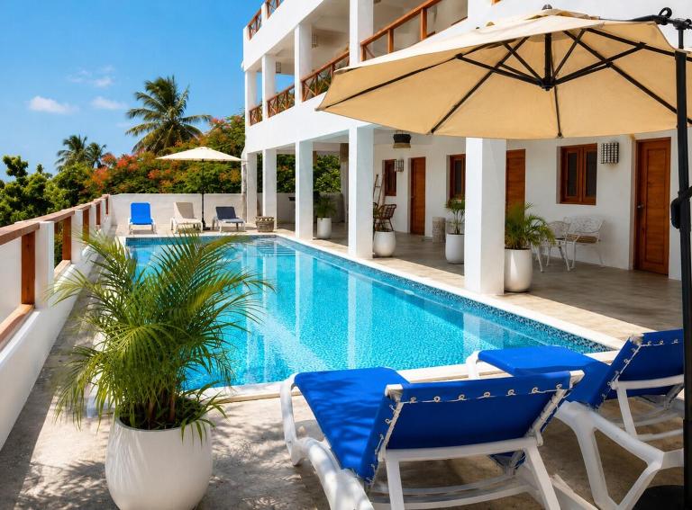 Casa flor - 16 pax, vista al mar, 2 min de la playa - B&B Las Galeras