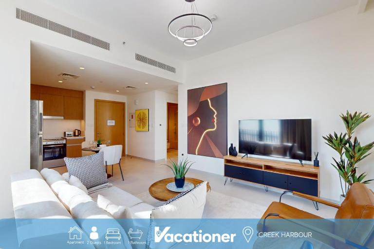 Vacationer Holiday Homes I Lux 1 Bed I Creek Harbour I Stunning Skyline Views - B&B Dubai
