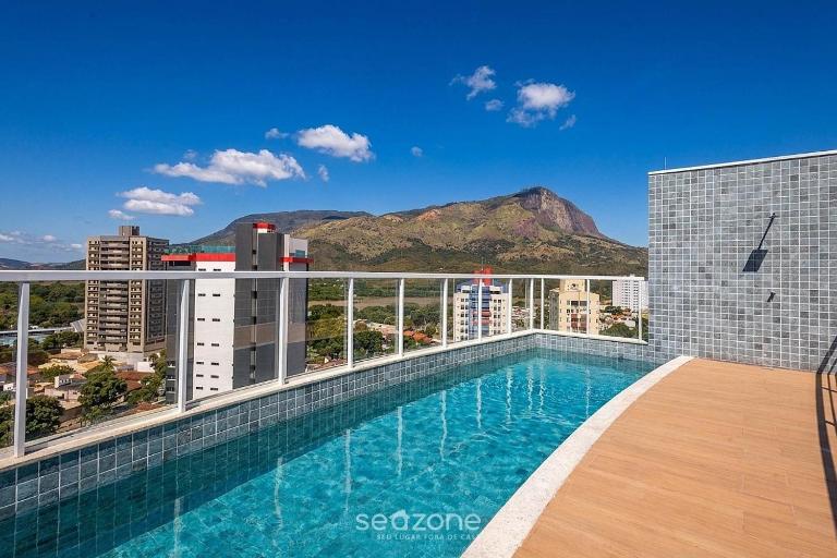 Studio c/ Varanda em Cond. c/ Piscina MSU1205 - Chambres d'hôtes Governador Valadares