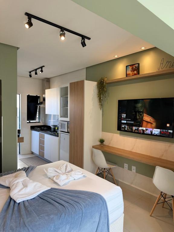 Flat Premium com Garagem, Varanda e Carregador EV - Ahava Stays - Ferienwohnung Montes Claros
