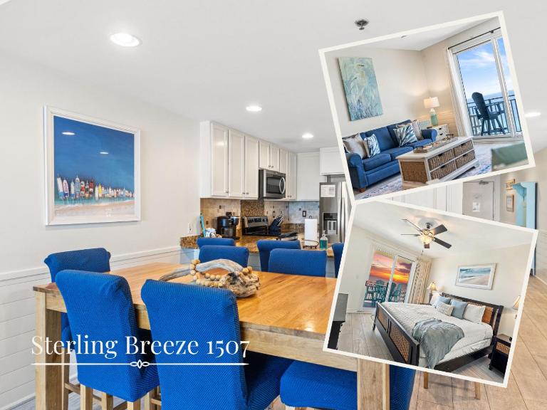 Luxury Gulf-Front 3BR Sterling Breeze Corner Condo, 2 Balconies - B&B Panama City Beach