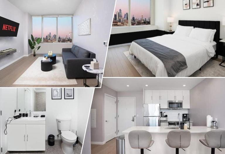Empire State View - Luxury Apt - Shuttle to NYC - Bed and Breakfast Hoboken