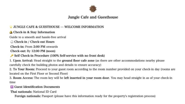 Jungle Cafe and Guesthouse - B&B Prachuap Khiri Khan