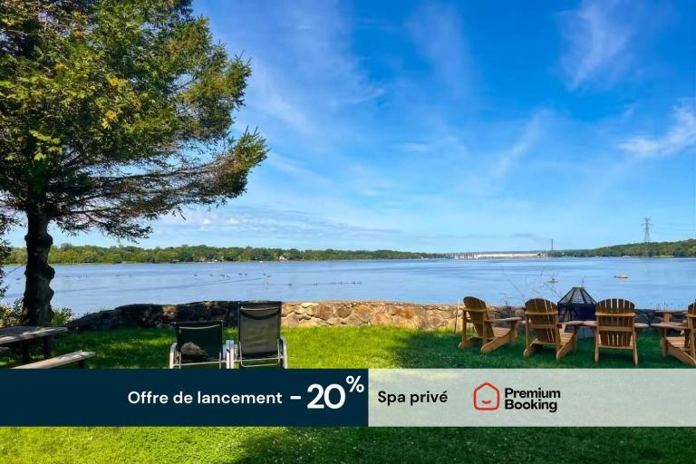 Chalet Blanc with Private Beach & Hot Tub - B&B Rigaud