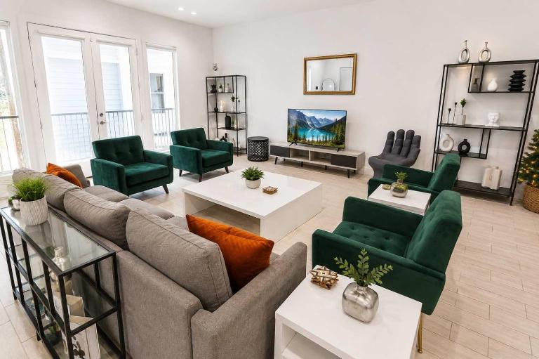 Modern 4-Story Townhome Med Center Sleeps 8 - B&B Houston