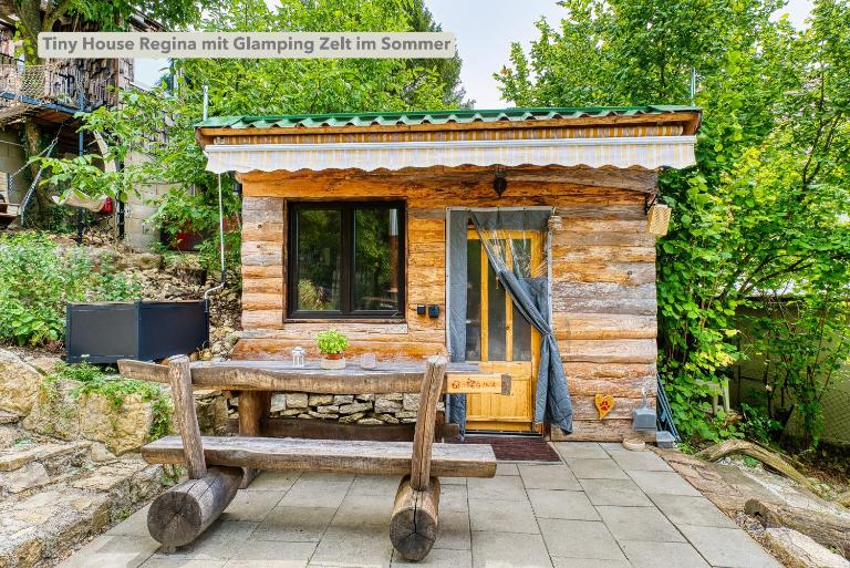 Henrys Cozy Tiny House - ruhig, Garten, Talblick, Natur - Ferienwohnung Würzburg