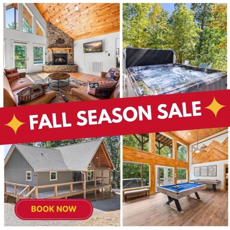 Stunning Smoky Mountains Cabin - Games Room and Fire Pit and 3 Kings bed and Hot Tub - Chambres d'hôtes Sevierville