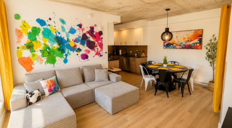 Quebec Funky 2BR Condo 10min Old Quebec AC - Ferienwohnung Quebec