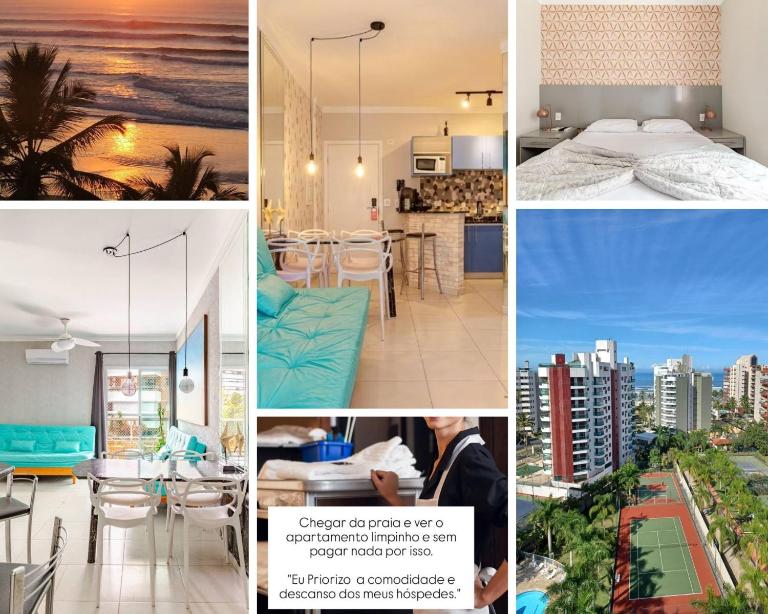Flat Novo no Boulevard Riviera São Lourenço 150m praia com Enxoval e Estrutura Completa - B&B Bertioga