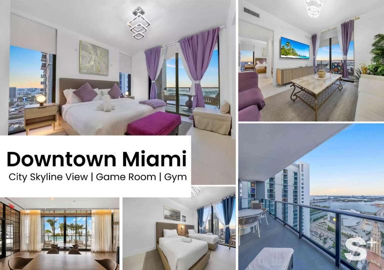 Chic 2-BD Downtown Condo with City & Water Views - B&B Miami