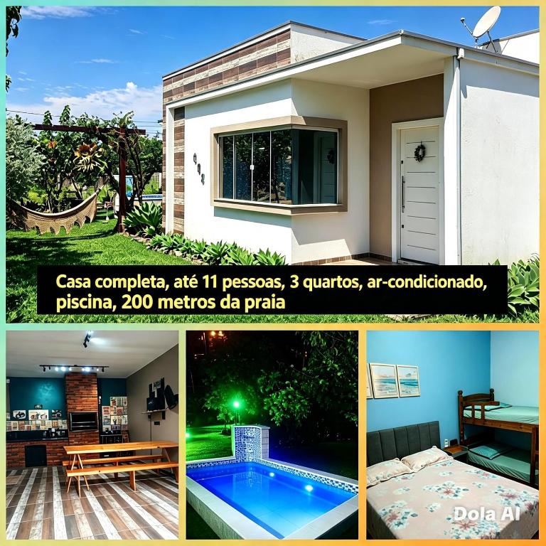Casa Inteira - 3 Quartos - 11 Pessoas - Piscina infantil - 200m da praia - B&B Bombinhas