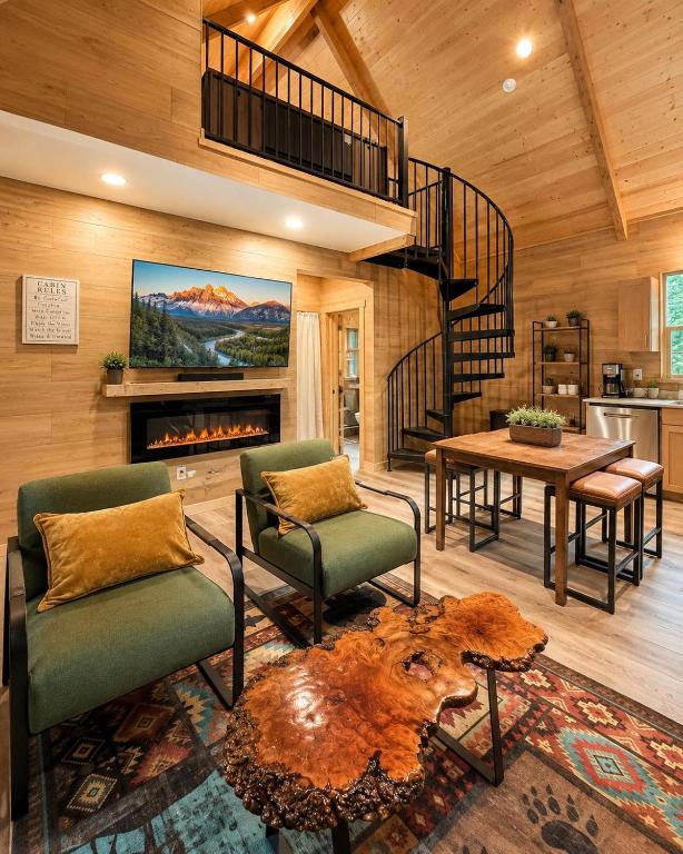 Log cabin at Rainier with hot, tub, sauna, and gym - B&B Ashford