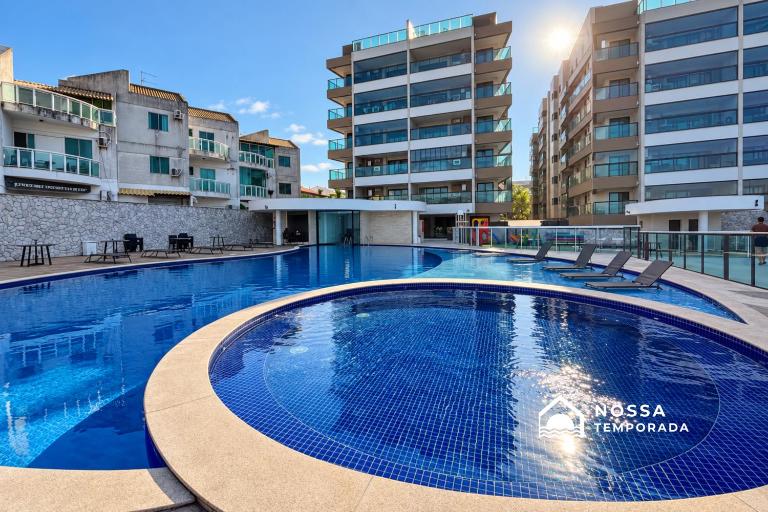 Apê a 1 min da Praia dos Anjos com Piscina e Churrasqueira - Chambres d'hôtes Arraial do Cabo