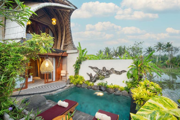 Villa Gesing Mas - Private Pool Bamboo Villa 2 BR Facing To Rice Field View - Ferienwohnung Ubud