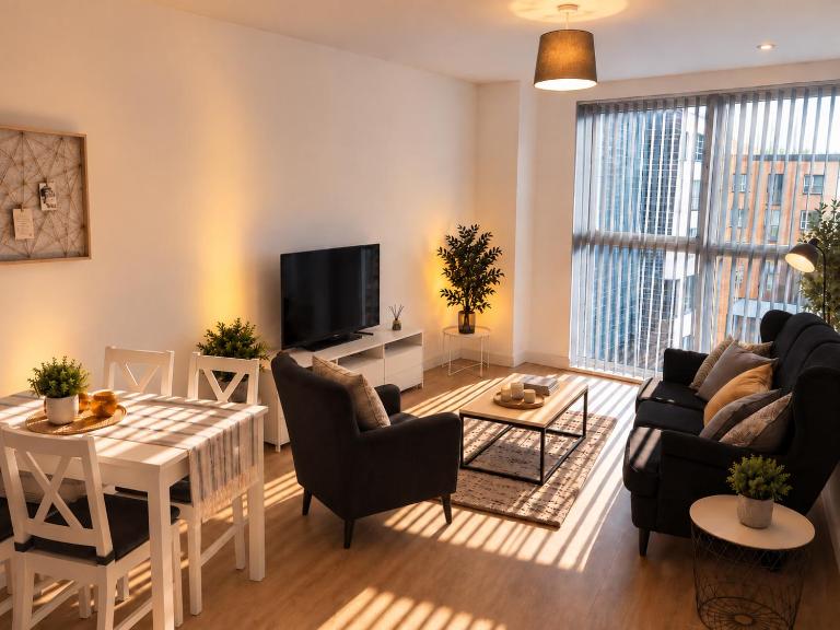 Modern 2-Bed Apartment in the City Centre with Secure Parking ideal for Contractors, Business Travellers, Families - Bed and Breakfast Birmingham