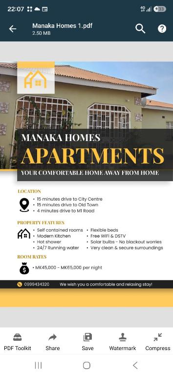 The Manaka House Apartments - B&B Lilongwe