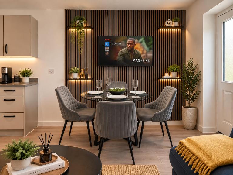 Gatwick Cozy Stopover 4 bedroom house with free Parking - Bed and Breakfast Copthorne