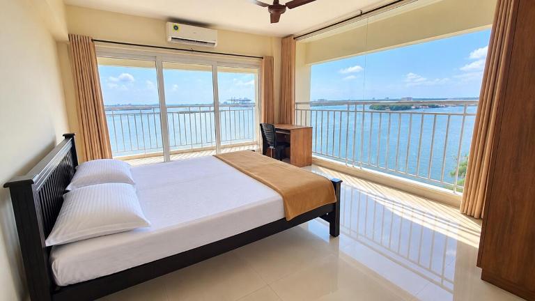 Premium Waterfront 3 BHK Flat Balcony Marine Drive - B&B Kochi