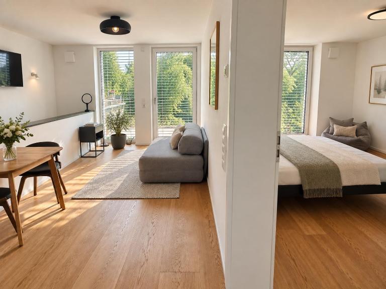Häschenhof - 2 Zimmer, 4 Schlafplätze, Küche, Traumblick und Ruhe pur - B&B Blienshofen