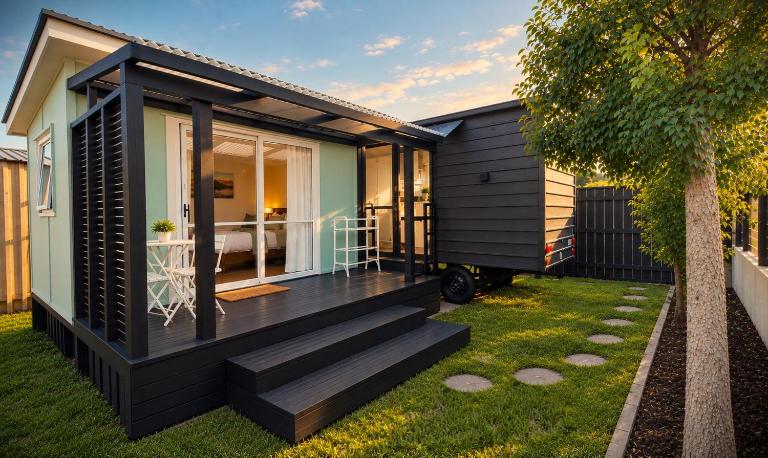 Cozy Tiny House in Garden Setting, 3 Minute Drive to Back Beach - Ferienwohnung New Plymouth