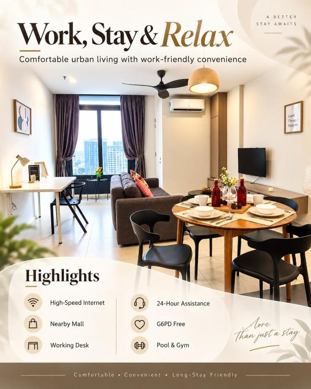 Work, Stay & Relax Mont Kiara Arcoris 163 - Ferienwohnung Kuala Lumpur