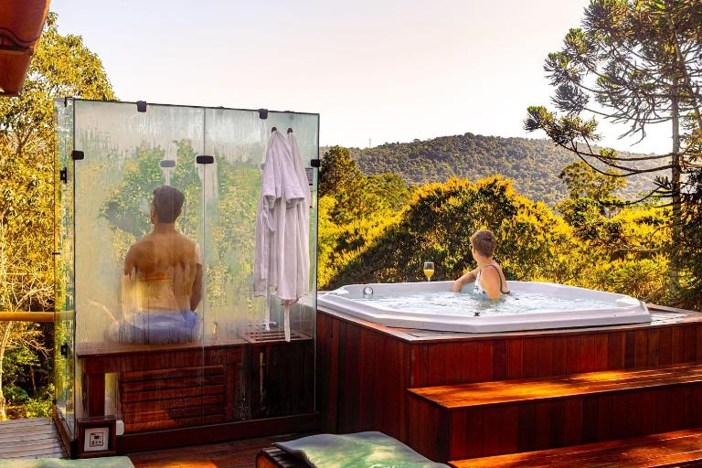 Chalé Romântico com Hidro e Sauna, Pet Friendly, Perto de São Paulo - Ecovilla Zion - B&B Vargem Grande Paulista