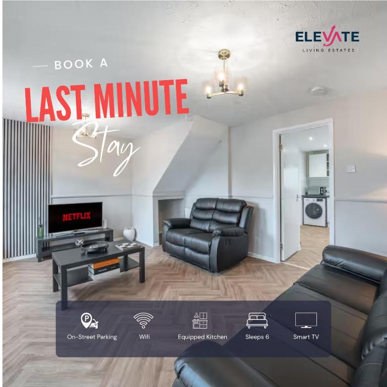 Sleeps 8 Spacious House with Free Parking Ideal for Contractors and Business Stays - Chambres d'hôtes Overstone