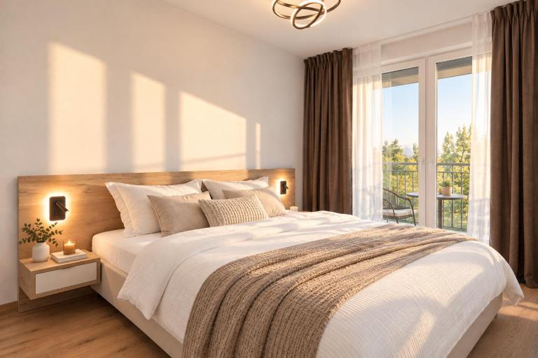 ALURE RESIDENCES 9 & 24h self check-in, private parking in front of the apartment building included, new building, terrace, the apartment building has its own park with a lake and outdoor fitness, children's playground, CITY CENTER - B&B Banská Bystrica