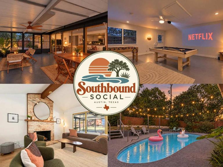 Southbound Social - Pool Patio Games & Movies - Chambres d'hôtes Austin