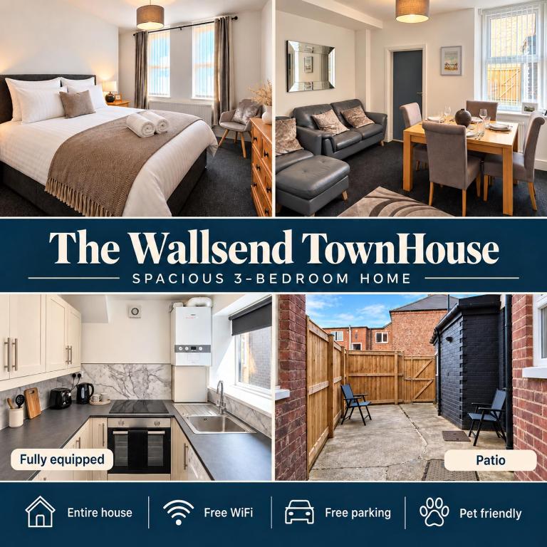 The Wallsend Town home - 3BR Parking & Patio - B&B Old Walker