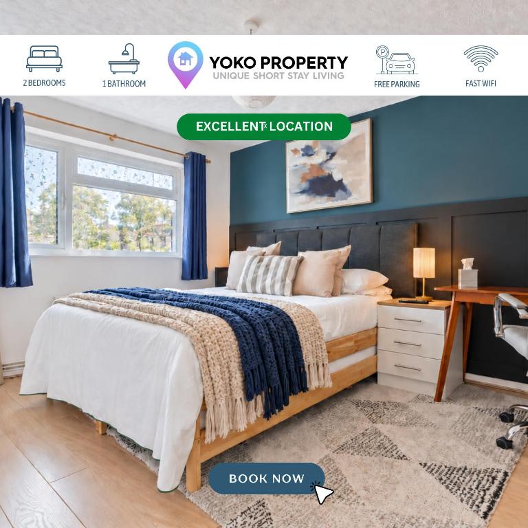 Stylish Apartment I Excellent Location I Free Parking I SuperFast WiFi I Smart TVs I Self-Check-In I By Yoko Property - Bed and Breakfast Nottingham