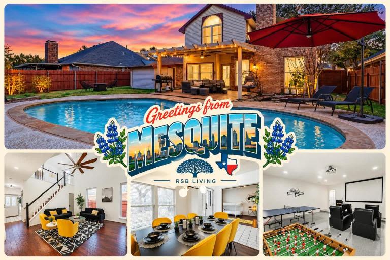Glamorous 4BR 2,5BA Holiday Home with Pool, Game Room & Fire Pit - B&B Mesquite