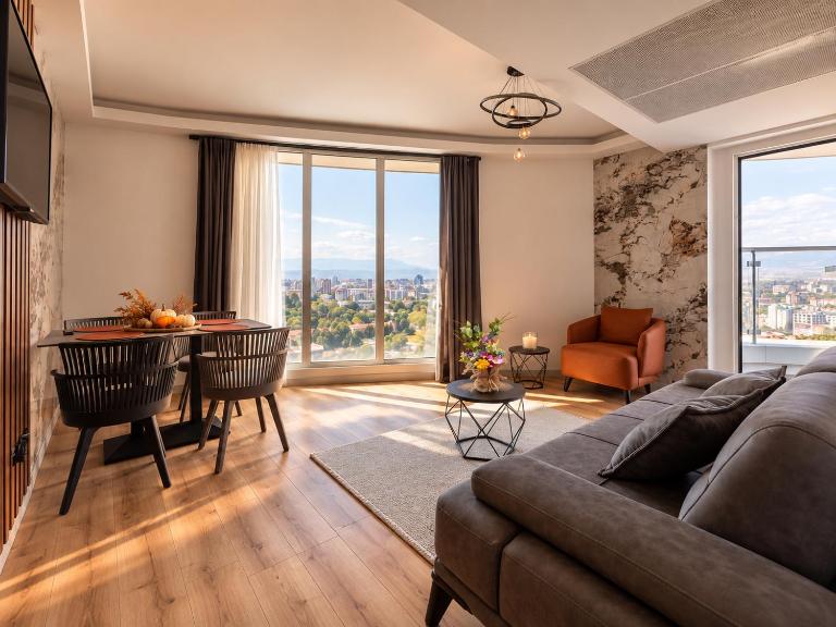 20th Floor Amazing View, Spa & Fitness Parking APT - B&B Skopje