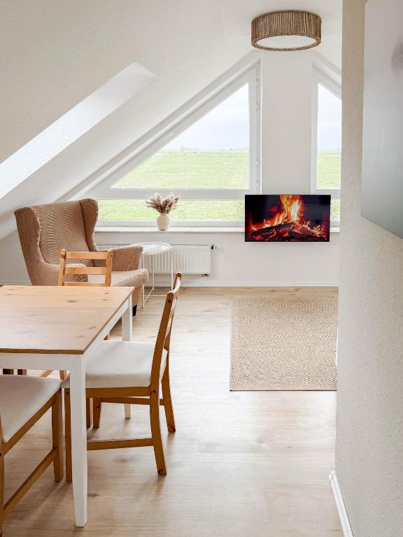 Sea & Field Loft mit Panoramablick nahe Nordsee - B&B Dornum