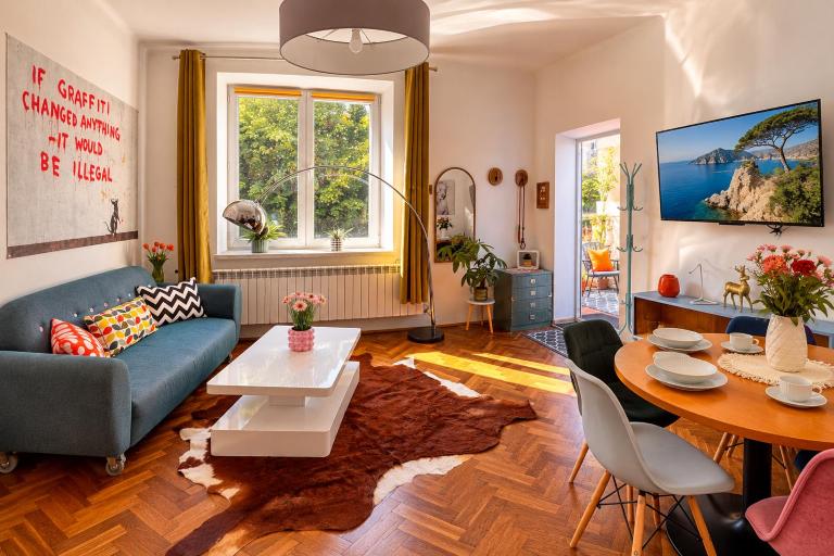 The Retro Family House Przemyśl Apartment Terrace and free Parking - B&B Przemyśl