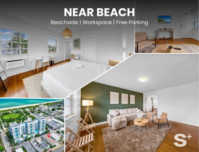 Modern 1-BD Beachside Apt - Free Parking - B&B Miami Beach