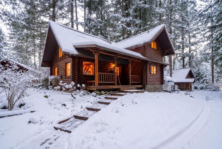 Mt Hood Log Cabin! Fresh Remodel with Airstream 1 - Bed and Breakfast Mount Hood Village