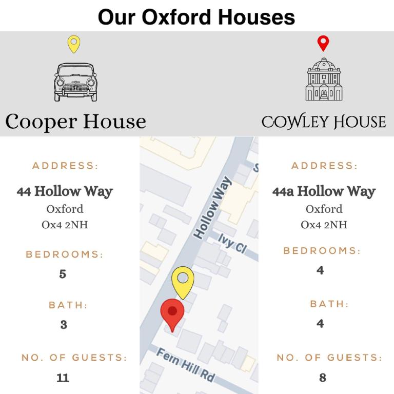 Stylish 5BR Oxford Cooper House, Sleeps 11 with Parking - Bed and Breakfast Oxford