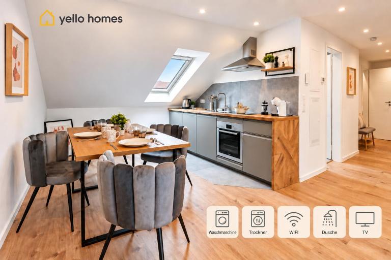 Yello Homes - 4 Gäste - 2 Zimmer - Großartiger Blick - Bed and Breakfast Herzogenaurach