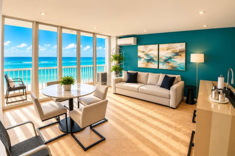 Queen Bed in Beachfront Apartment Condado San Juan - B&B San Juan